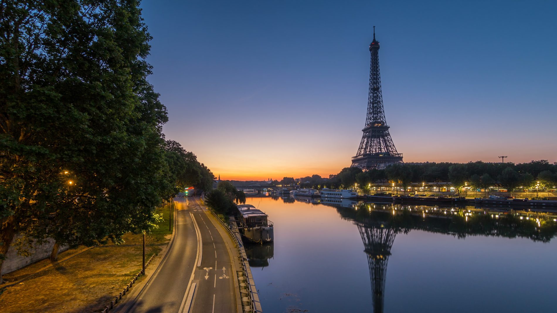 Paris at dusk